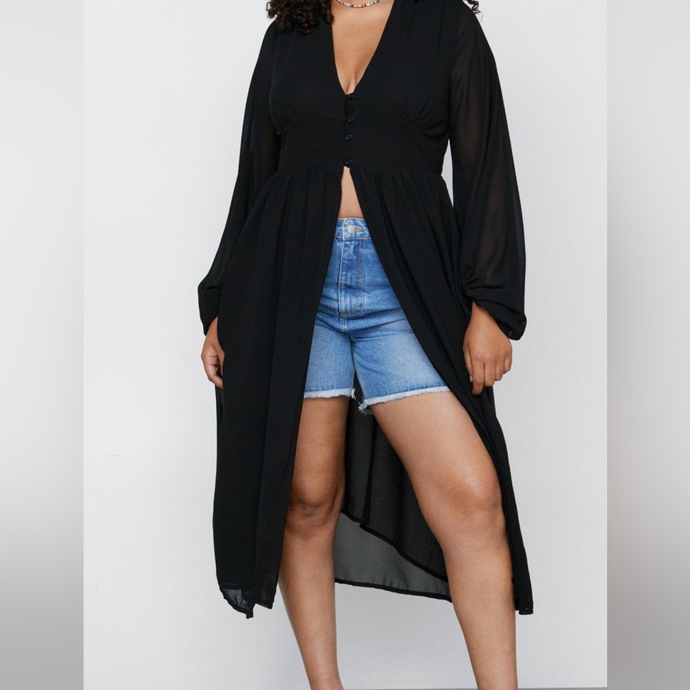 Nasty Gal Button Down Maxi Top